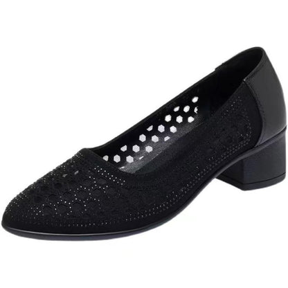 【35-41】Sandale Hot Diamond Mesh Hollow respirabile pentru damă